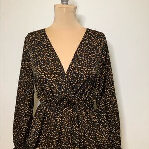 SHEIN Black and Gold Blouse